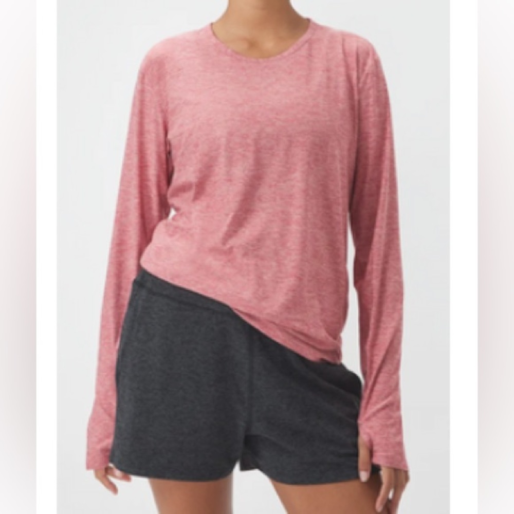 Outdoor Voices All Day Longsleeve L Desert Rose NWT CloudKnit